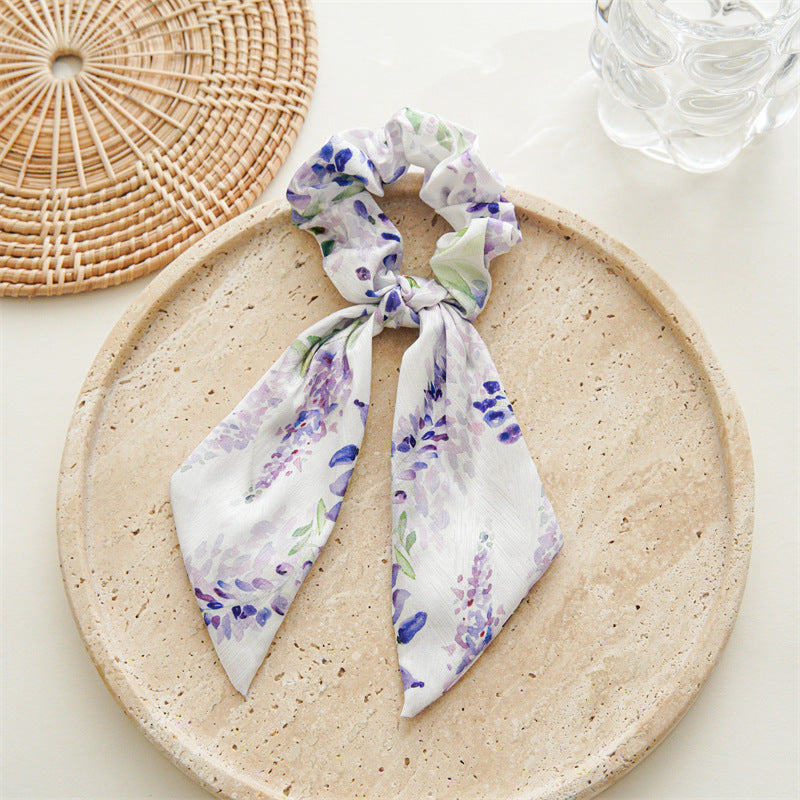 Wholesale Bow Ponytail Knot Hair Bands French Large Intestine Hair Bands