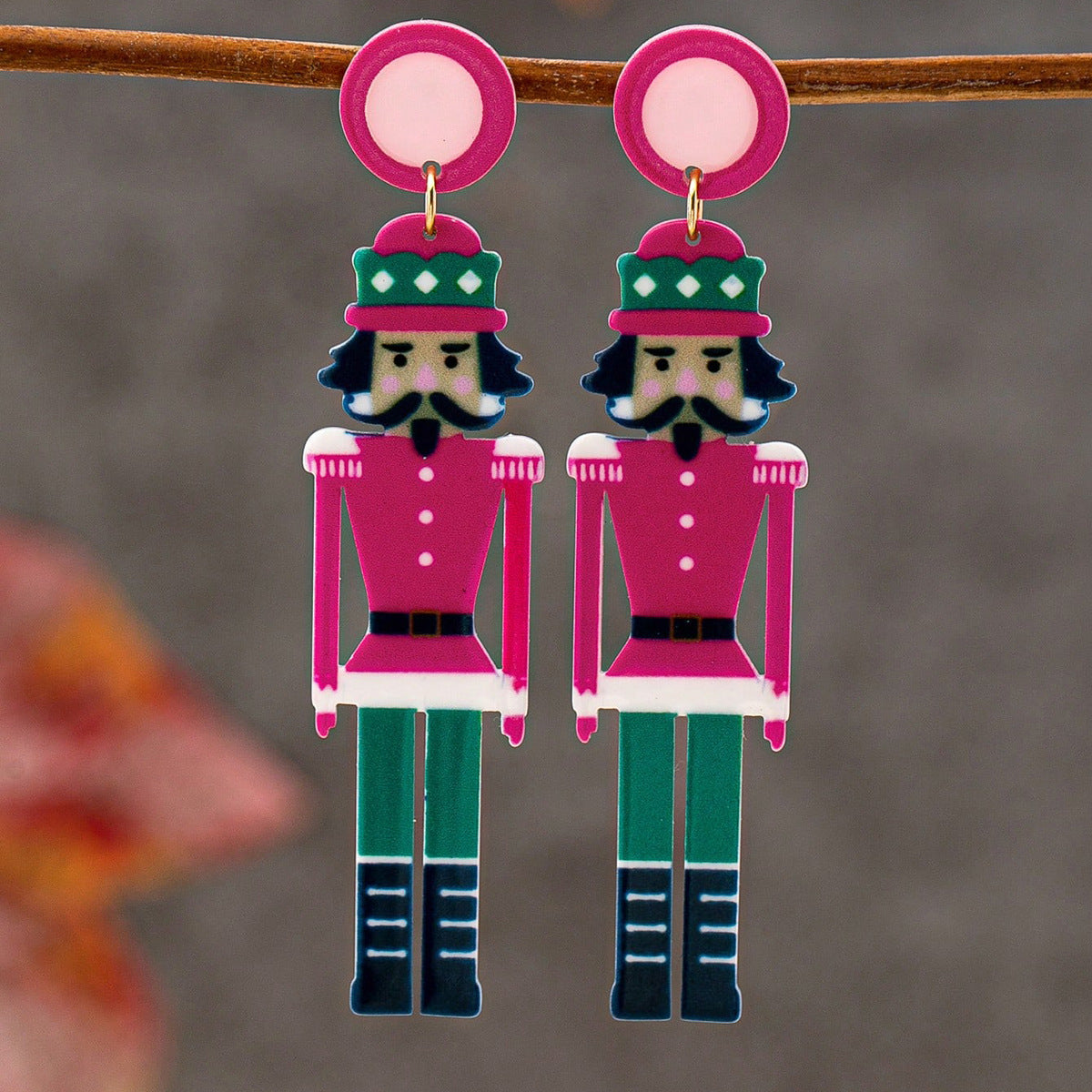 Wholesale Christmas tree gingerbread man  Acrylic Earrings