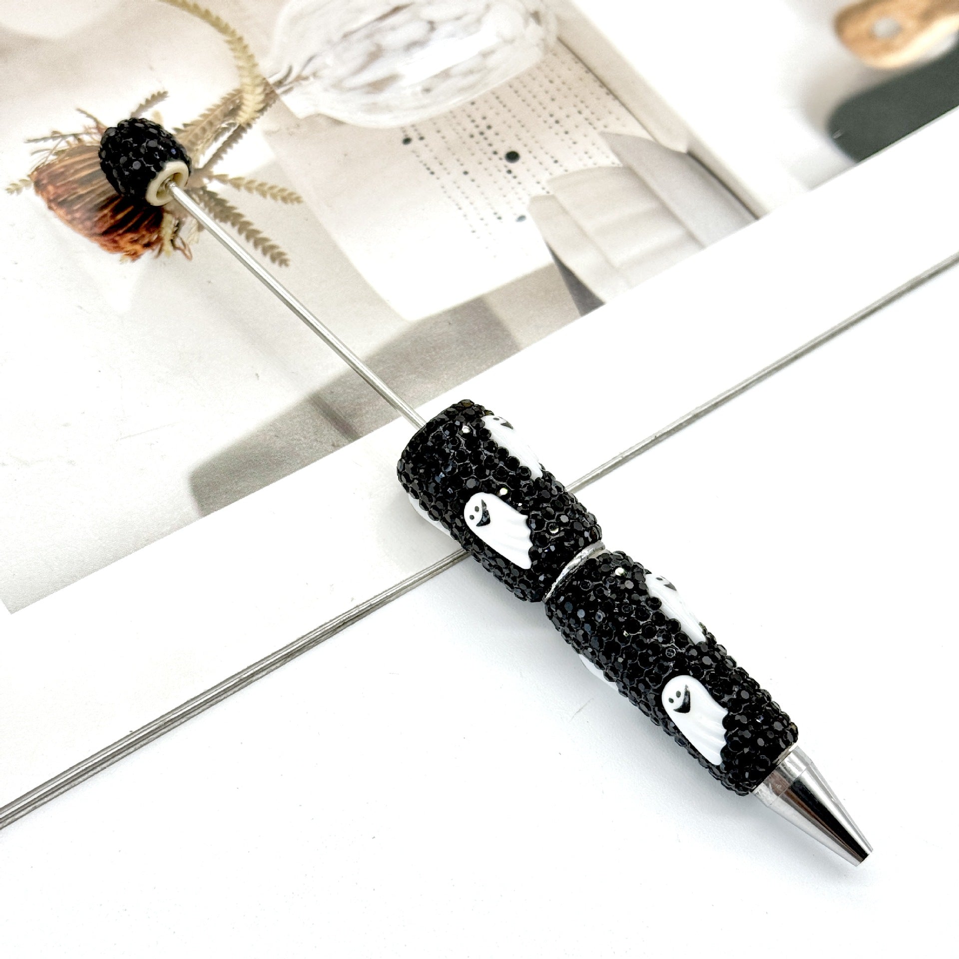 Wholesale DIY Full Diamond Beadable Pen Skull Pumpkin Ghost Dark