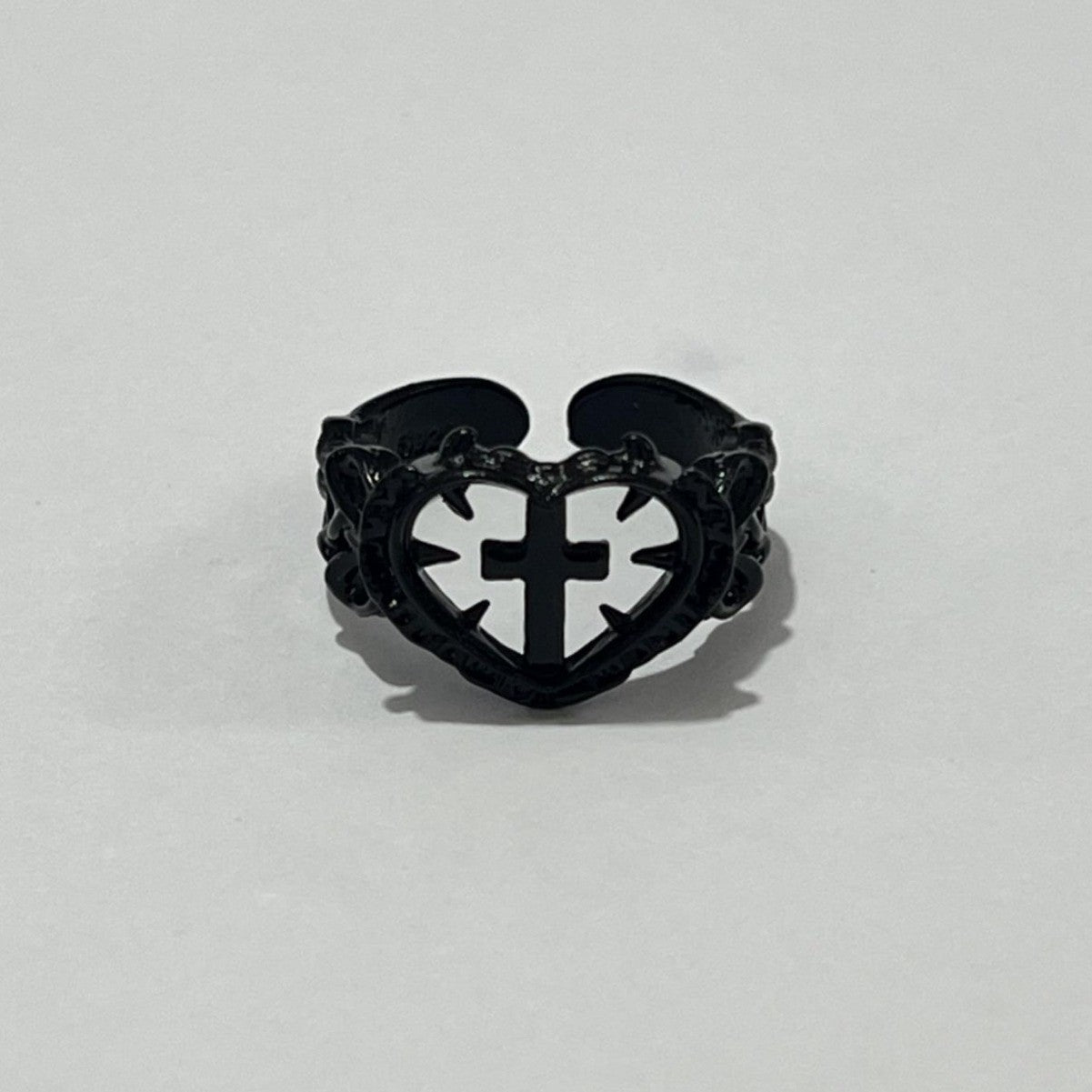 Wholesale Silver-plated monastery cross love ring Gothic retro ring