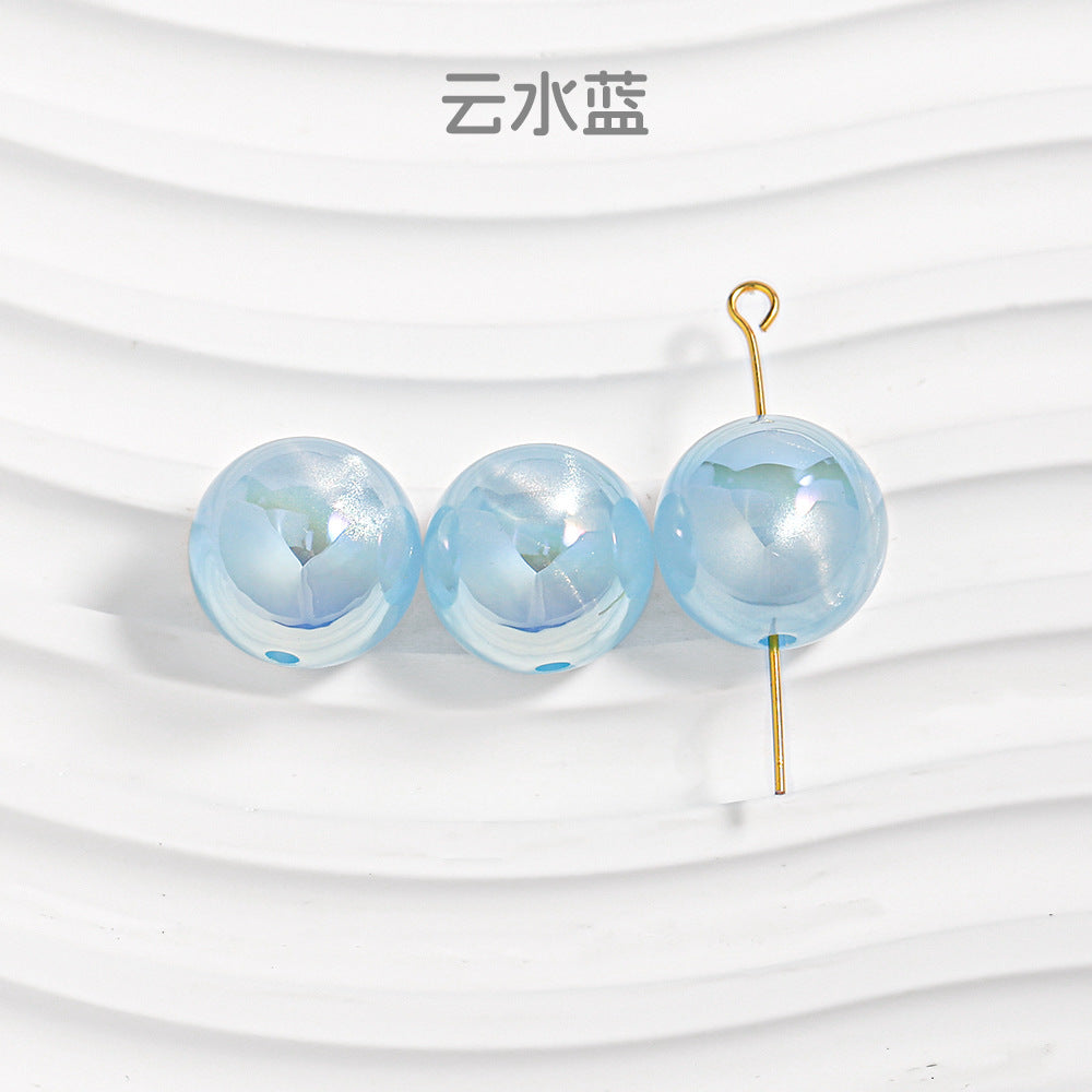 Wholesale 30pcs/1pack Meteor Straight Hole Cloud Flash DIY Beads