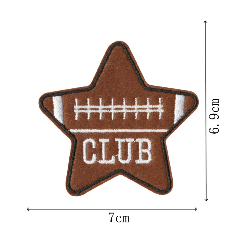 Wholesale Cartoon football embroidery DIY Patches