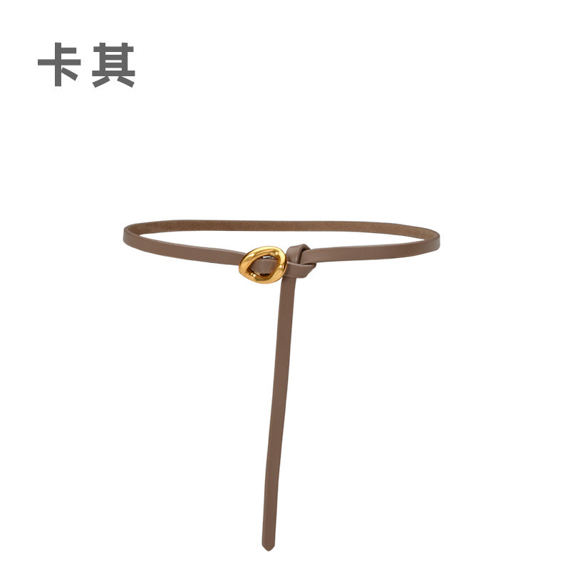 Wholesale Genuine Leather Belt Thin Belt