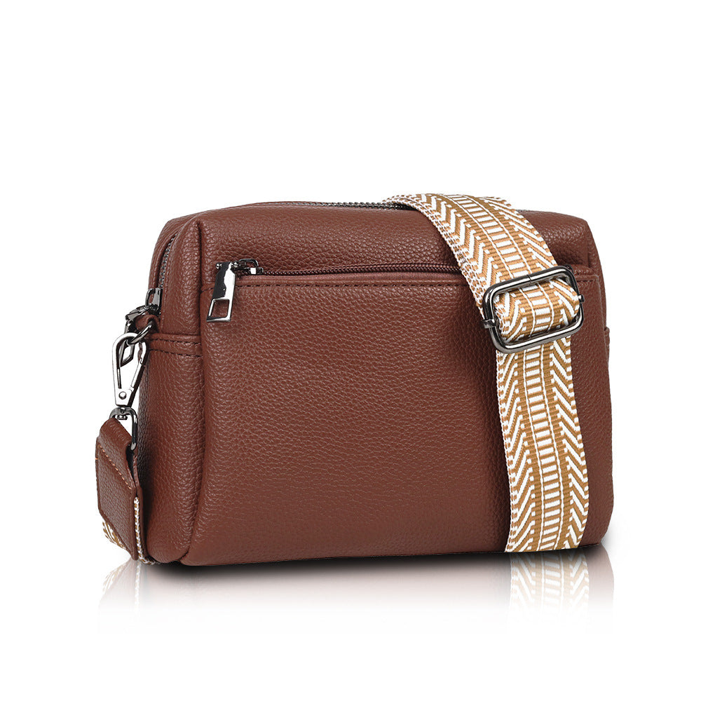 Wholesale Retro Small Square Multi-layer Zipper Crossbody Shoulder Bag