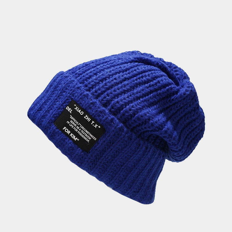 Wholesale Autumn and Winter Letter Patch Knitted Acrylic Beanie
