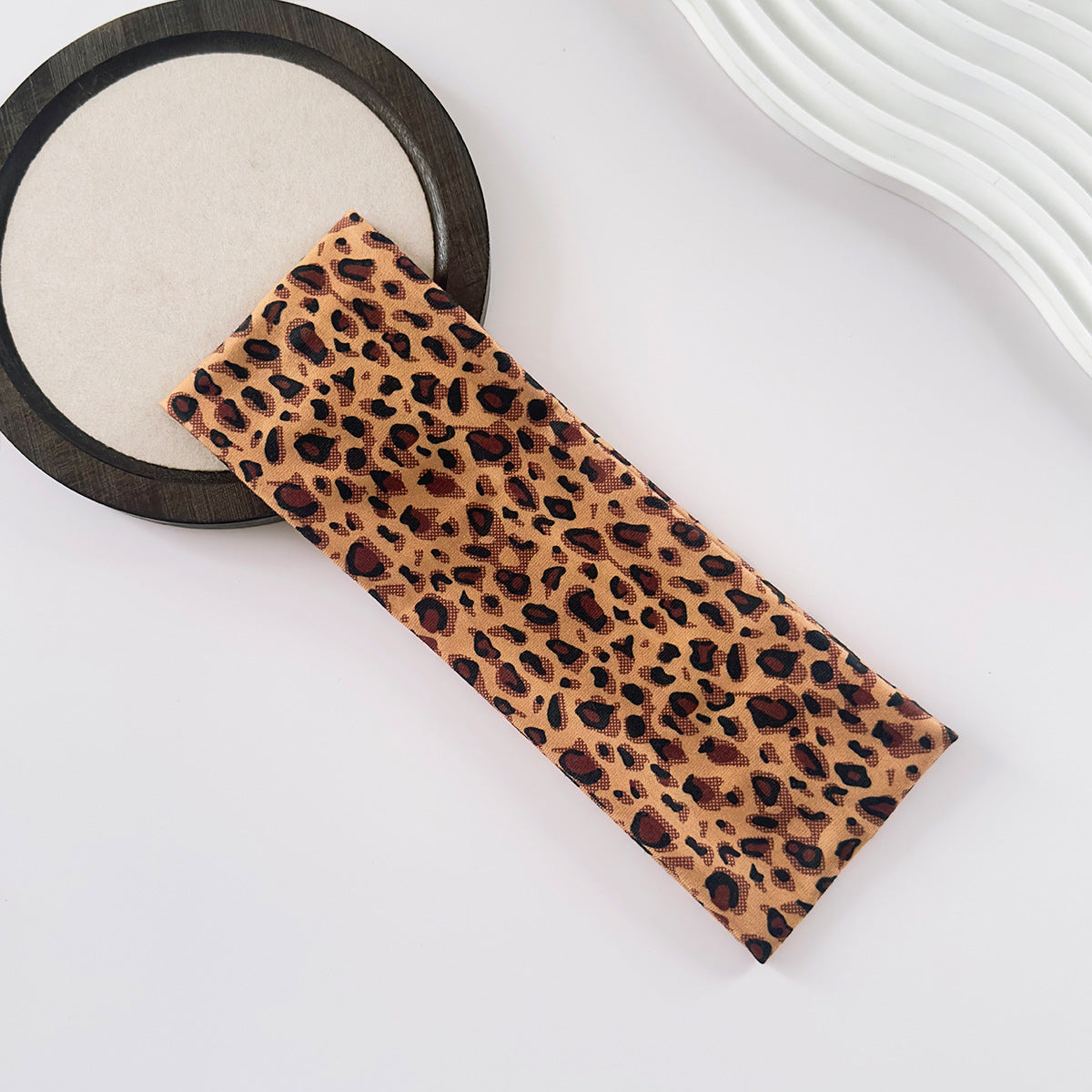 Wholesale High elasticity wide edge leopard print headband