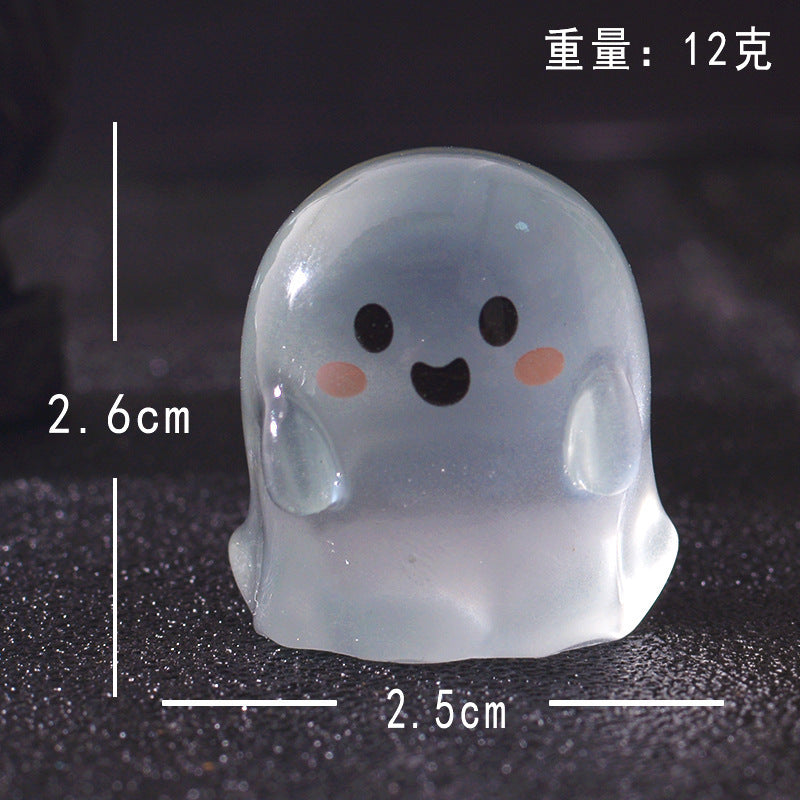 Wholesale  Glowing Ghost Resin Car Decoration - Cute Luminous Micro Landscape Ornament,  Trendy Home Decor Accent,  Birthday Gift