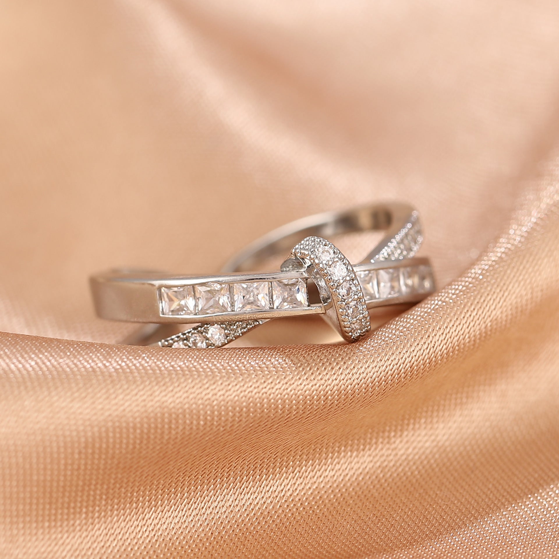 Wholesale Heavy Works Rings Time to Turn Cross Open Adjustable Ring