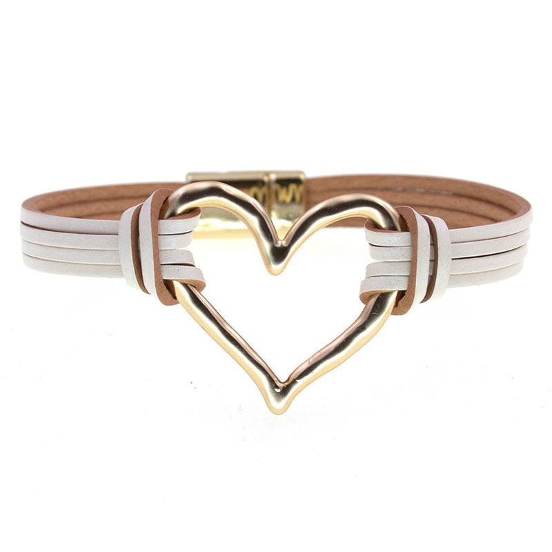 Wholesale Layered large heart-shaped women' s bracelet