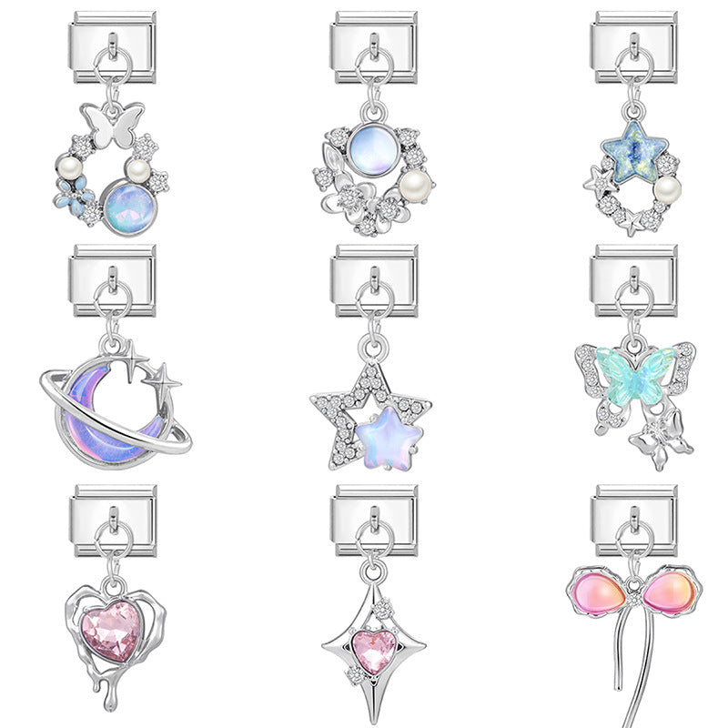 Wholesale Magic Handmade Blue Purple Personalized Butterfly Creative Bracelet Handmade Bracelet Charms