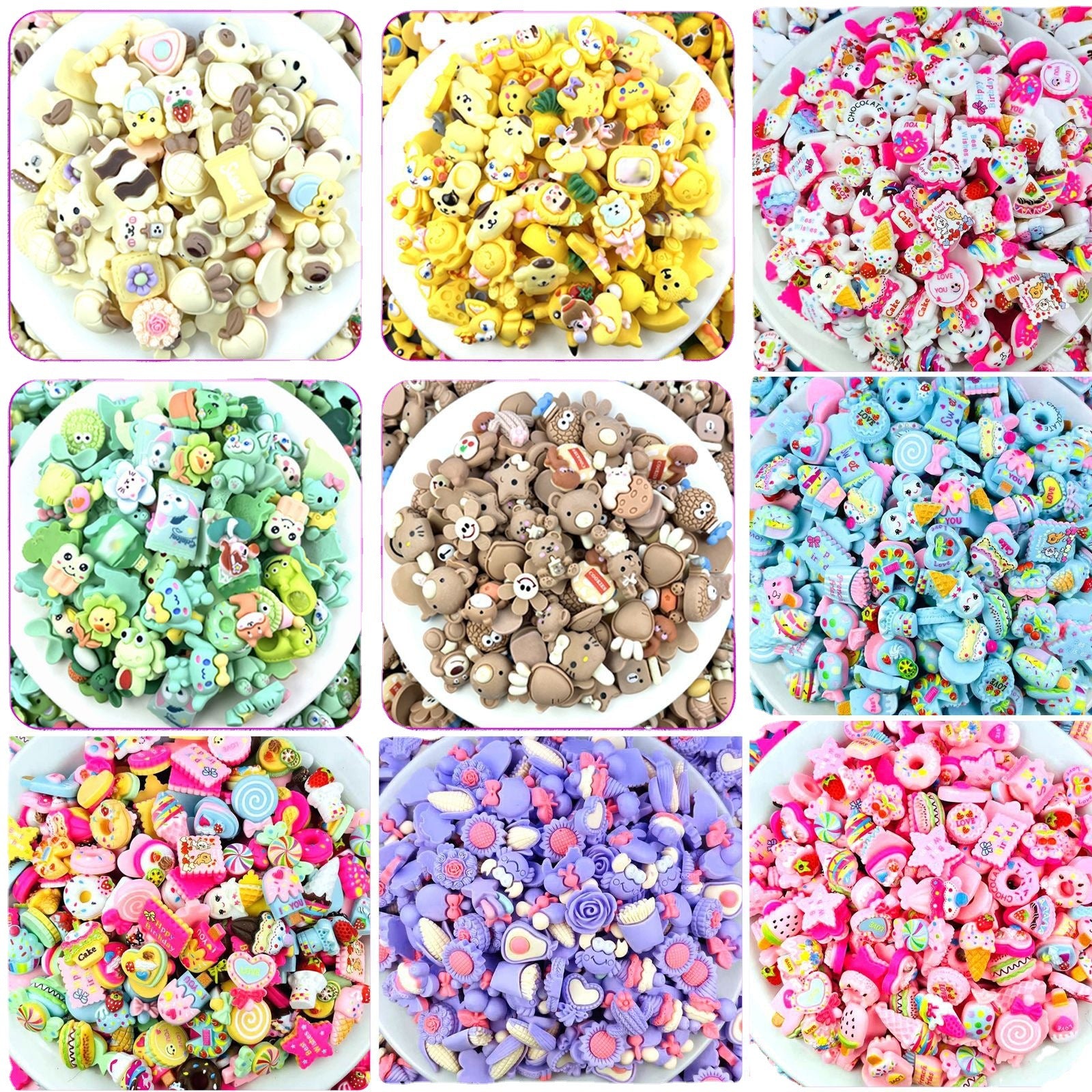 Accesorios al por mayor de 20 piezas/accesorios de resina de paquetes de bricolaje de bricolaje de bricolaje