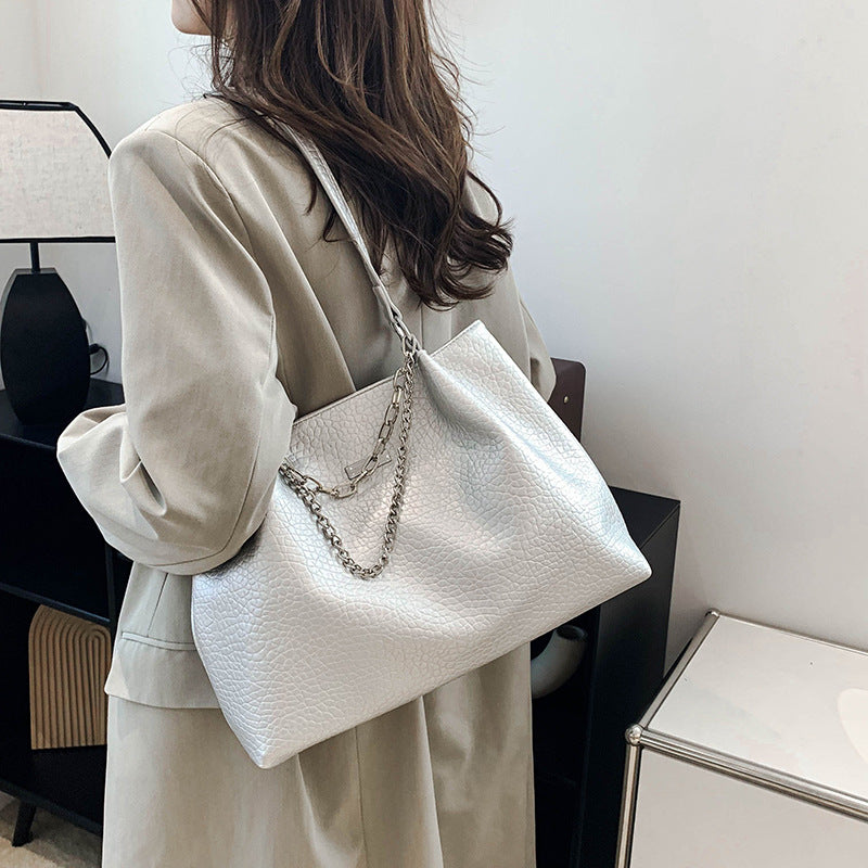 Wholesale Tote Bag Large Capacity  Soft Leather Commuter Large Bag