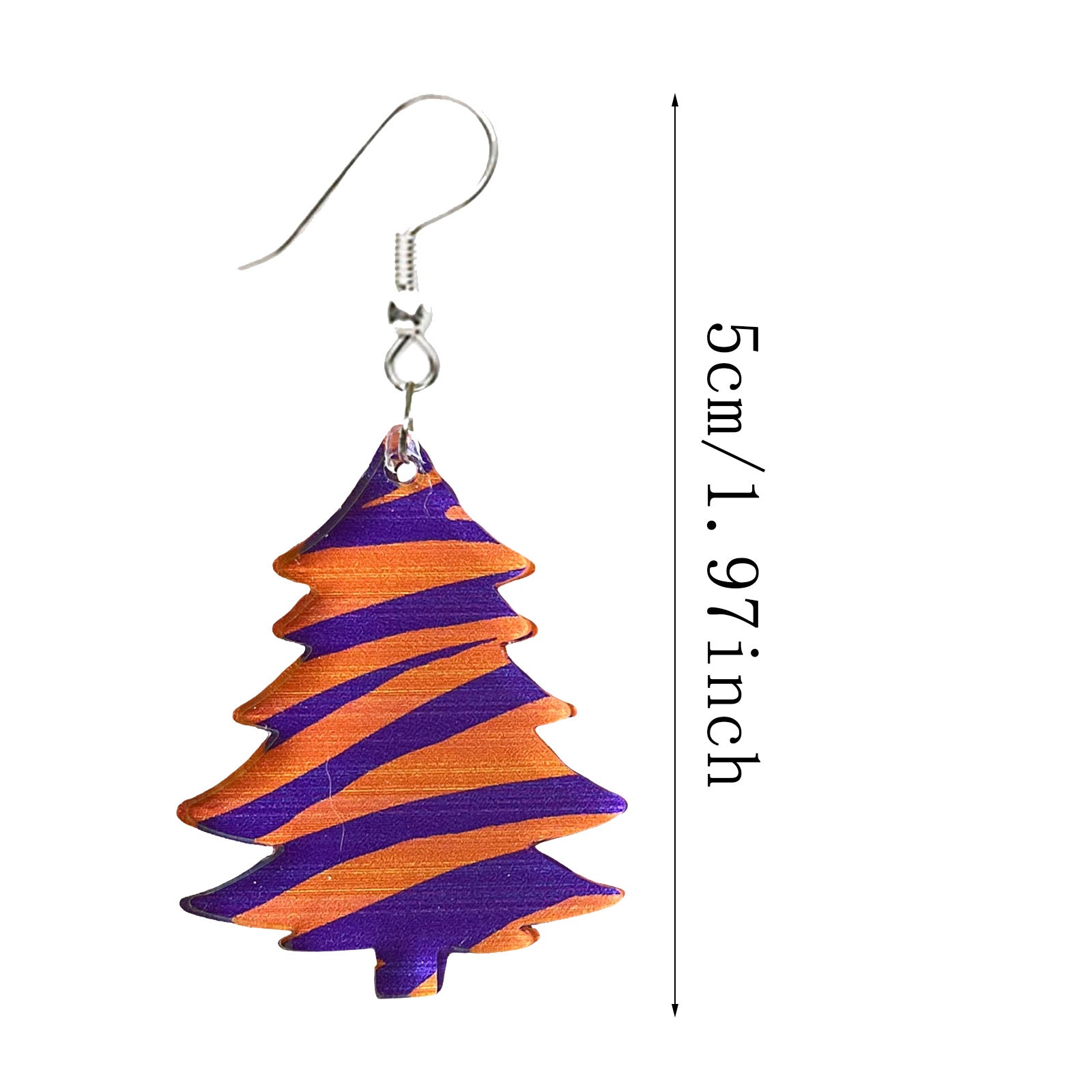 Wholesale Christmas Creative Christmas Tree Shape Colorful Design Acrylic Earrings