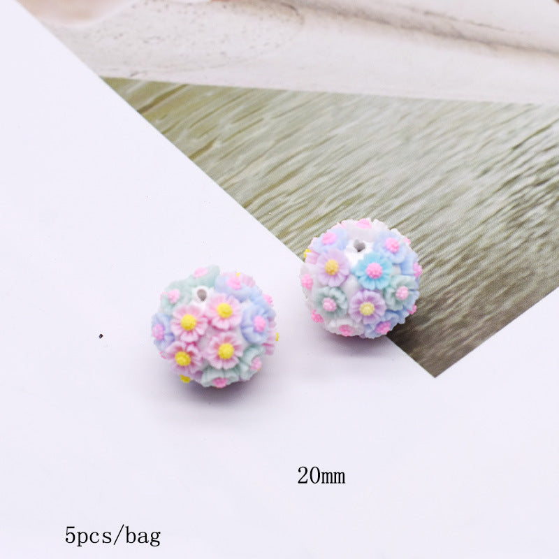 Wholesale 5pcs Clay Heavy Industry Fishtail Zircon Bear Strawberry Beads