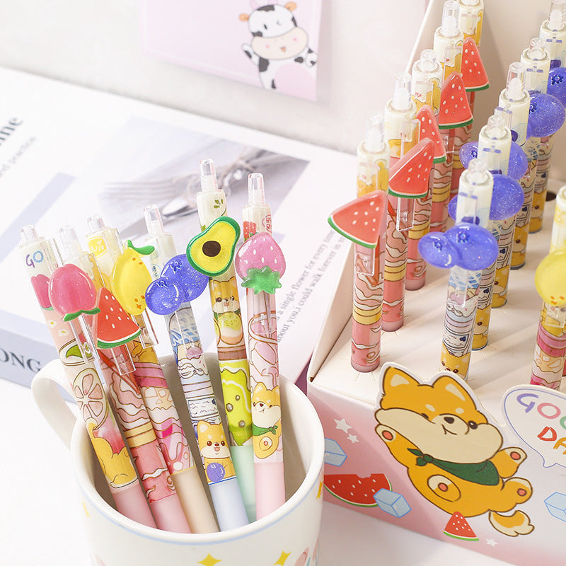 Wholesale Plastic Fun Button Neutral Black Pen