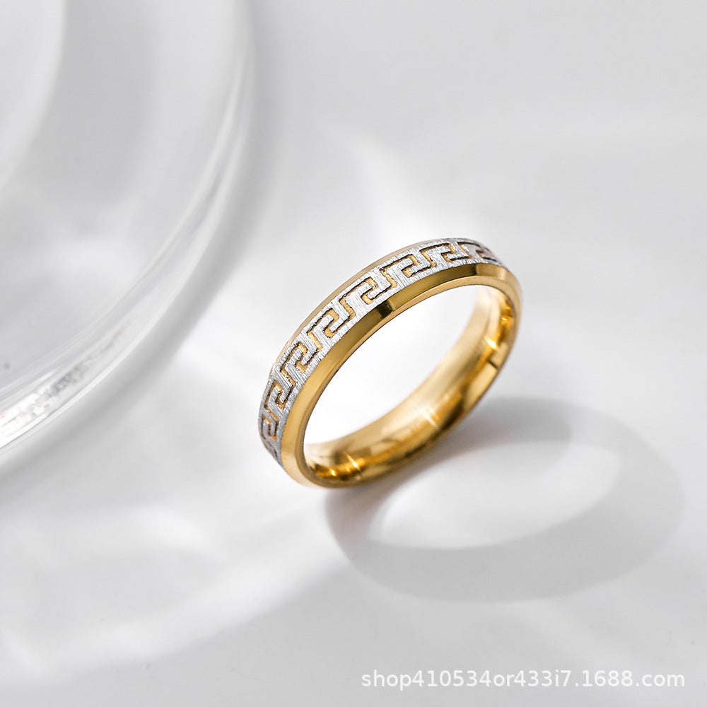 Wholesale Stainless Steel Niche Hip Hop Titanium Steel Ring