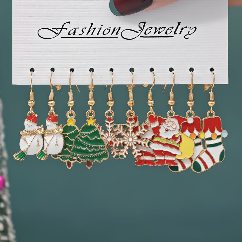 Wholesale Alloy Snowman  Gift Earrings