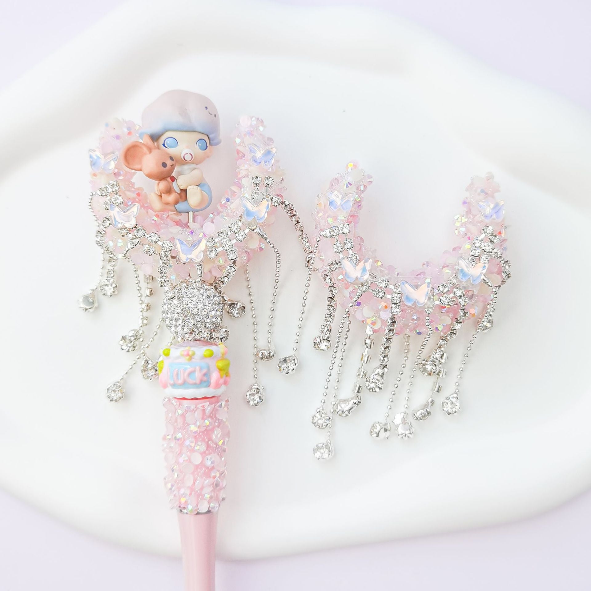 Wholesale Heavy Industry Wings Moon bling Cute Pen Acrylic Beads
