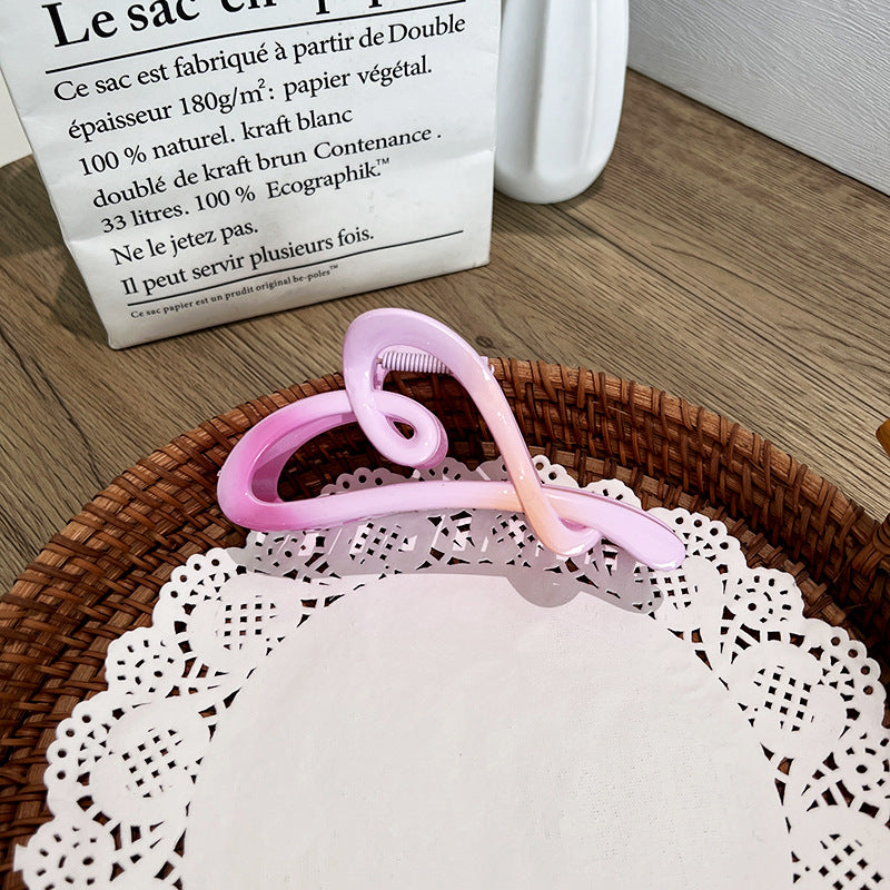 Wholesale Gradient Bow Hairpin Shark Grip Clip