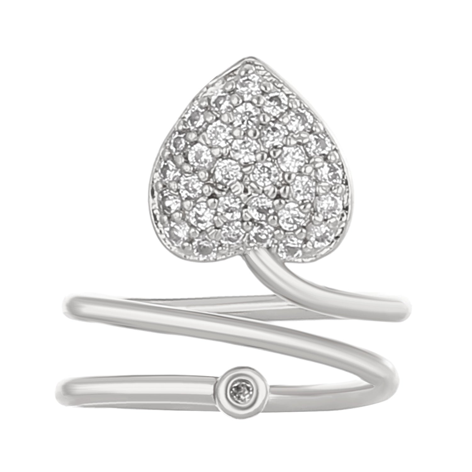 Wholesale Geometric Diamond Open Nail Ring