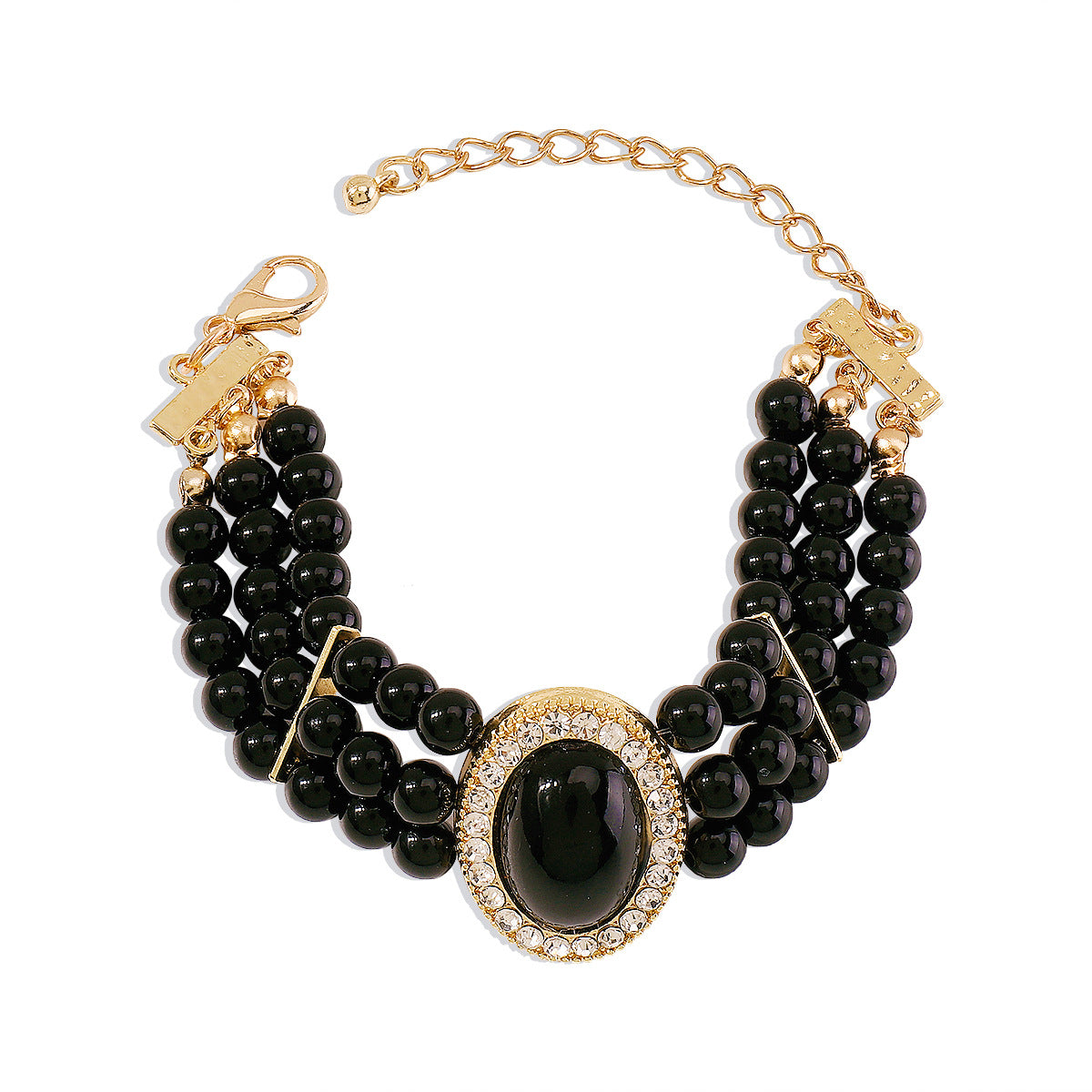 IMITACIÓN MAYORA Pearl Rhinestone Resina Beads Beads Pulsera