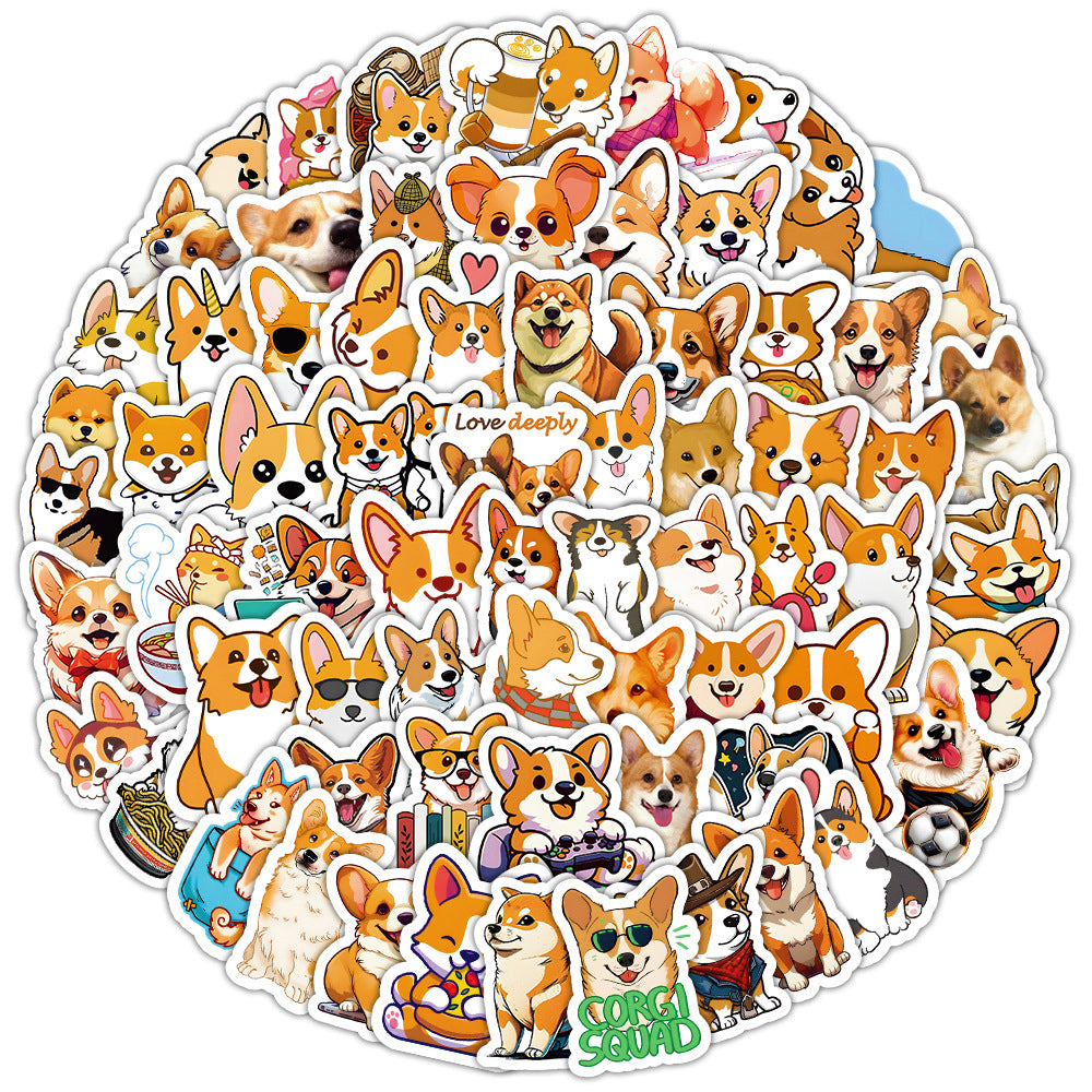 Wholesale 100 Cartoon Cute Kittens and Puppies Waterproof Vinyl Stickers
