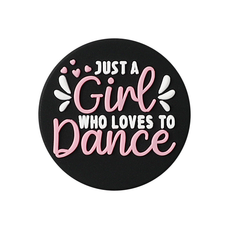 Wholesale  20pcs/pack Pink ballet silicone Focal Beads