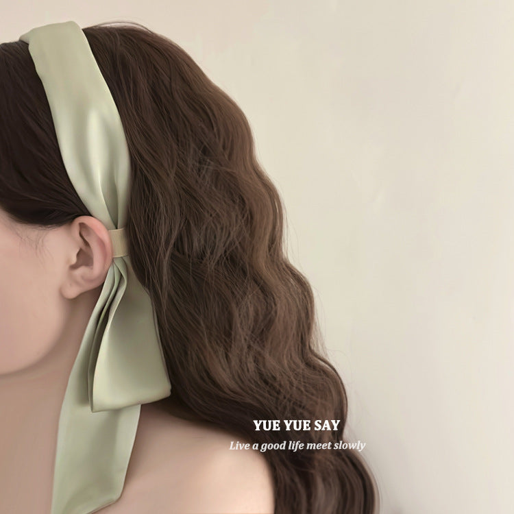 Wholesale Summer Vintage Milk Green Mixed Material Headband