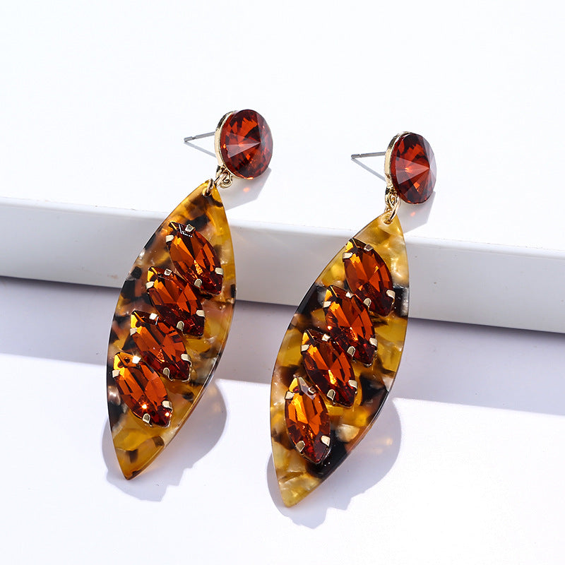 Pendientes al por mayor de diamantes acrílicos