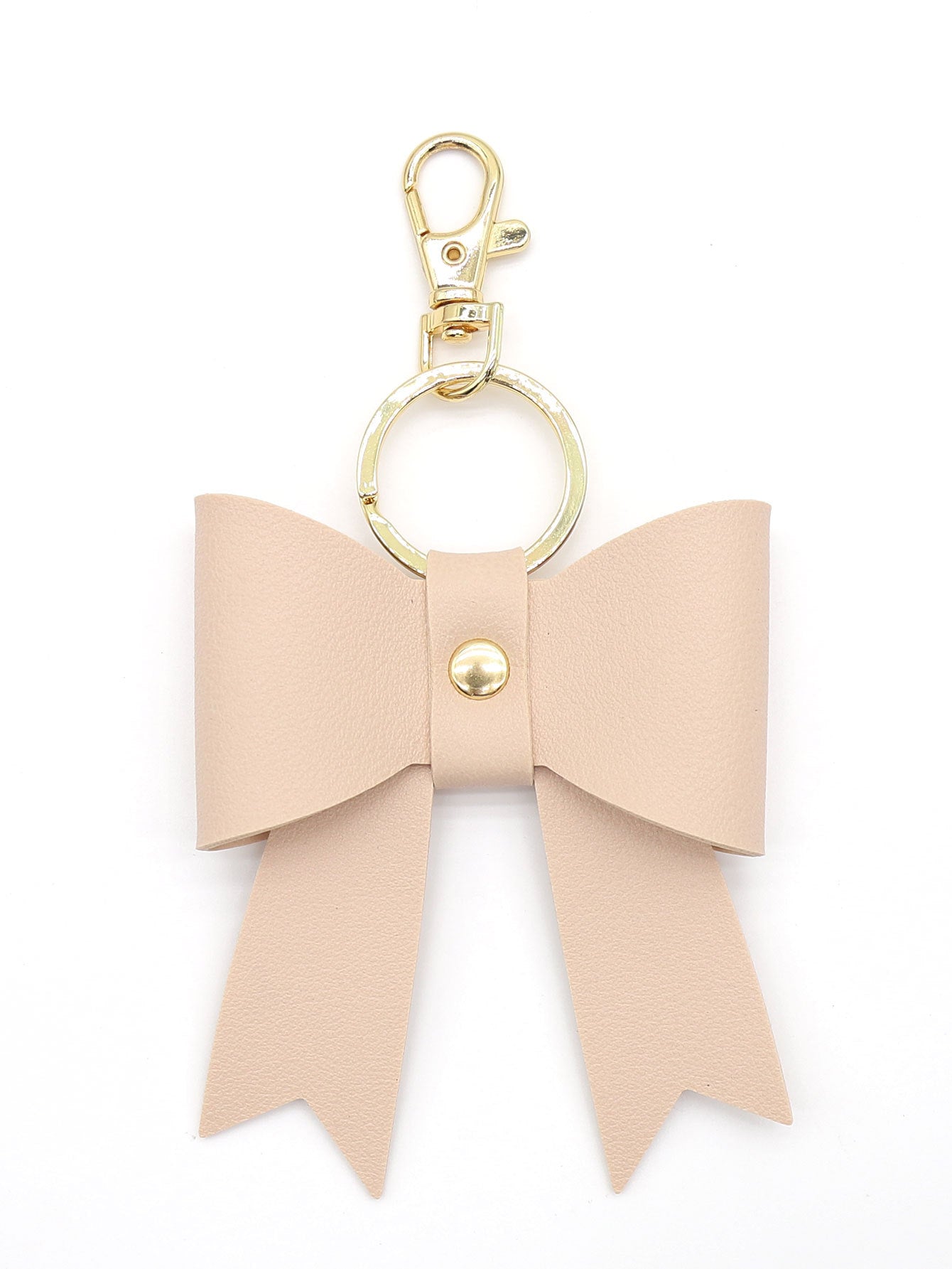 Wholesale New simple PU leather bow shape key chain bag pendant accessories