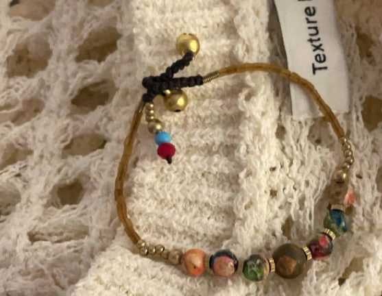 Wholesale Retro Niche Beaded Natural Stone and Wood Bracelet