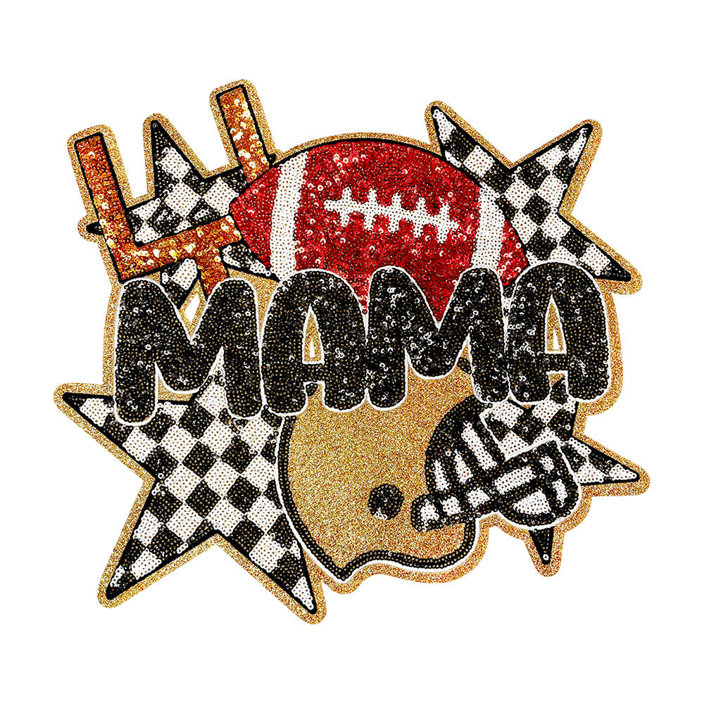 Wholesale Stylish Rugby Game Day Embroidered Patch With Hot Melt Adhesive Back For et DIY