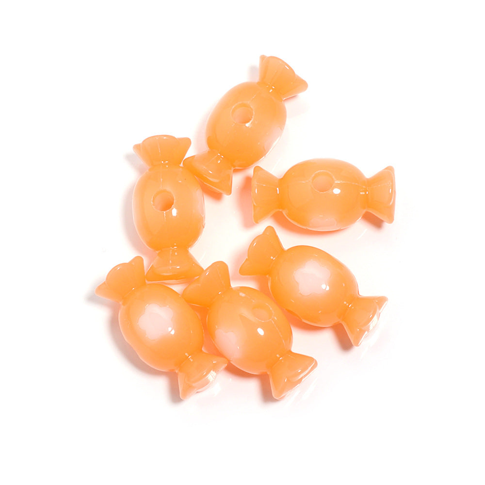 Wholesale  40pcs Jelly two-color colored candy acrylic beads
