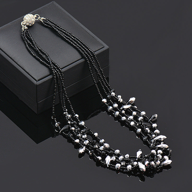 Wholesale Magnet Multicolor Drop Shape Crystal Beads Bracelet Necklace