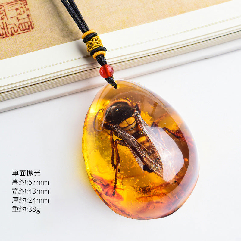 Wholesale True Live Insect Specimen Amber Pendant