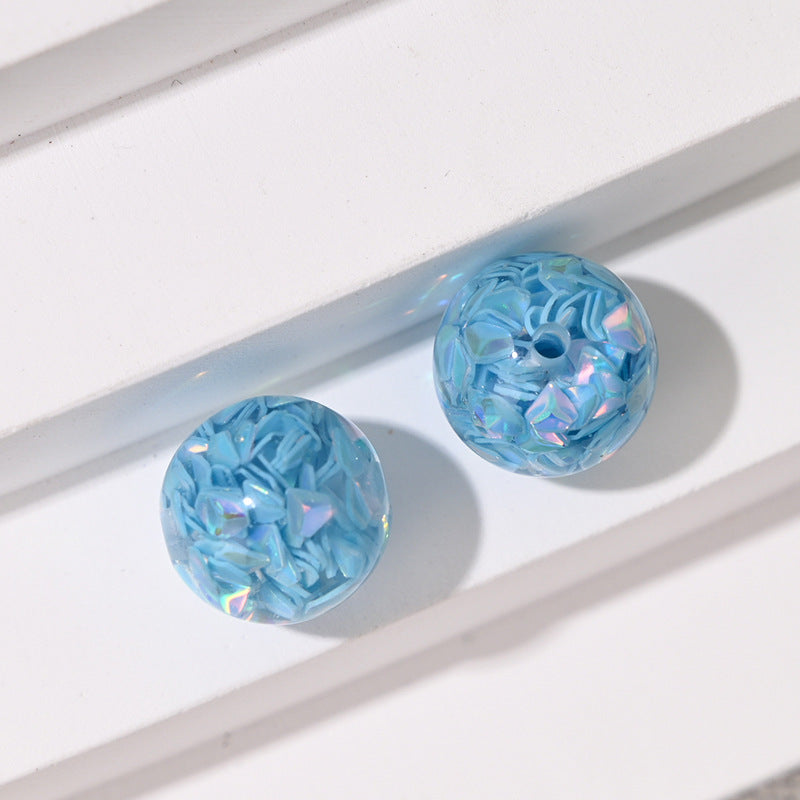 Wholesale 10pcs/pack Colored diamond sequins straight hole resin beads