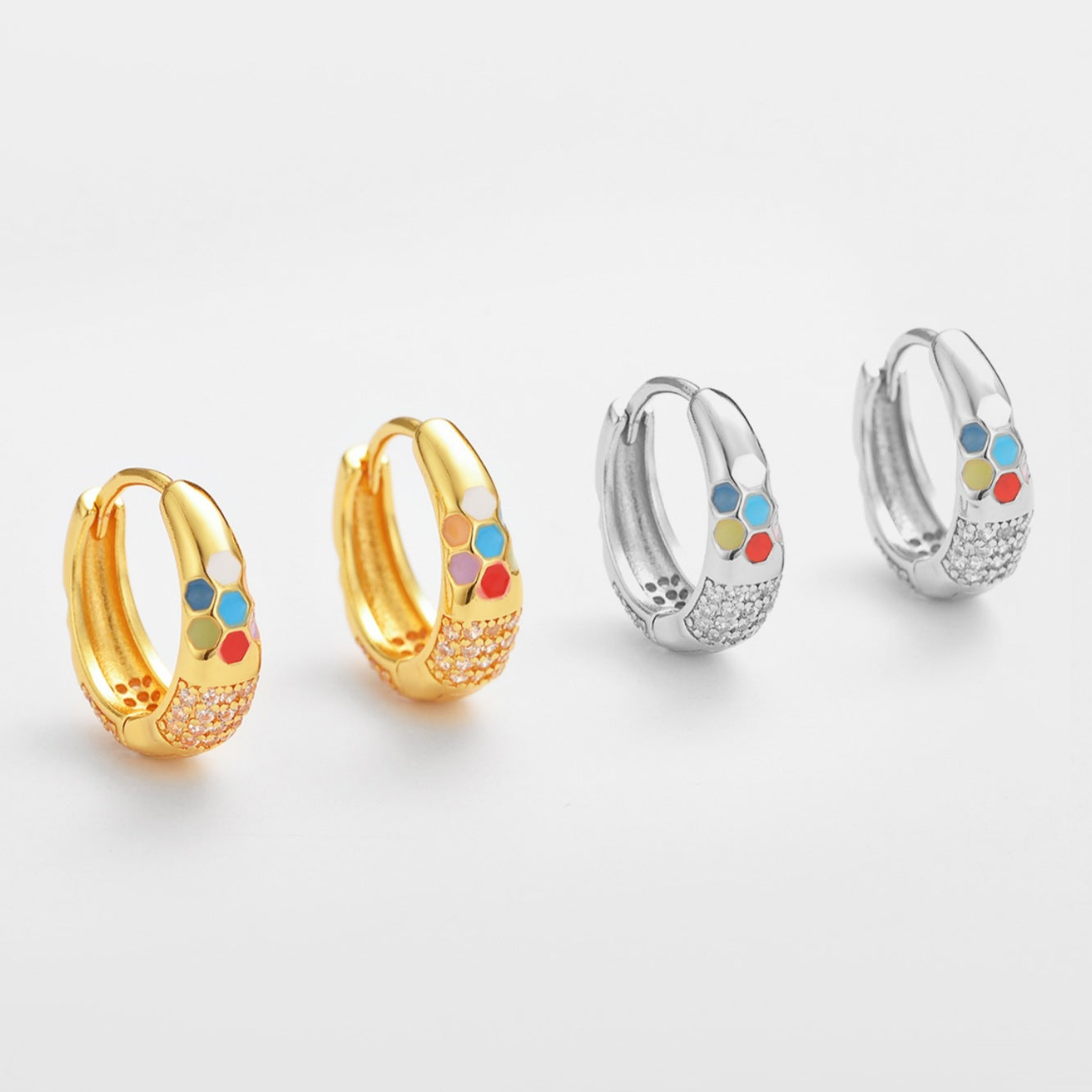 Wholesale Niche Enamel Zircon Earrings