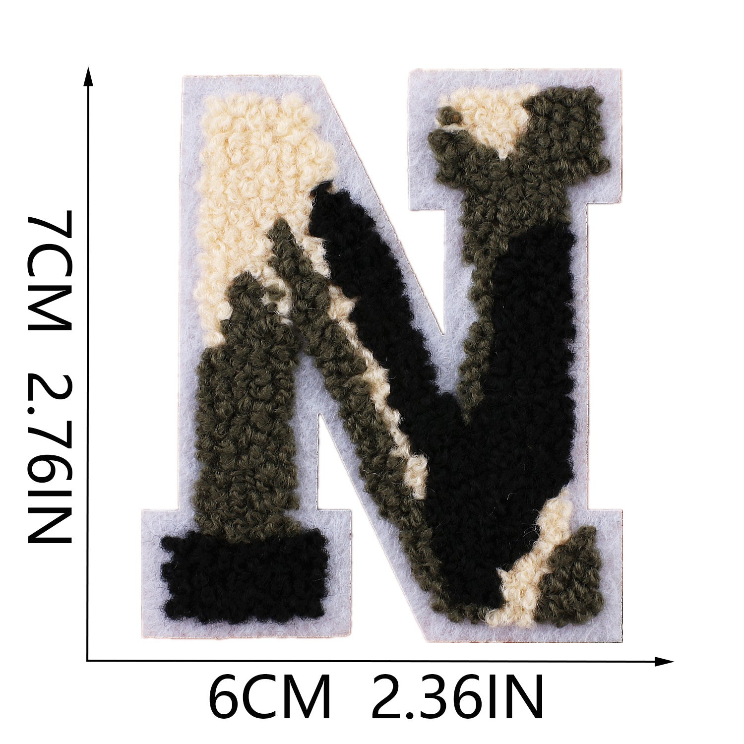 Wholesale Camouflage English letter embroidered towel patch