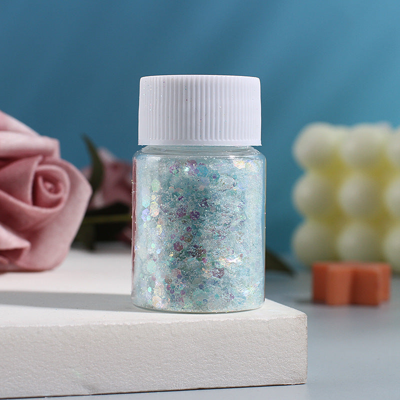 Wholesale Crushed Ice Glitter Nail Art Mixed Glitter Powder 10g Bottle DIY Crystal Dropper Filling