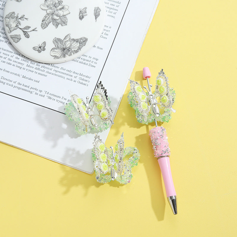 Wholesale 10pcs Heavy Industries Butterfly Flower Handmade Beads