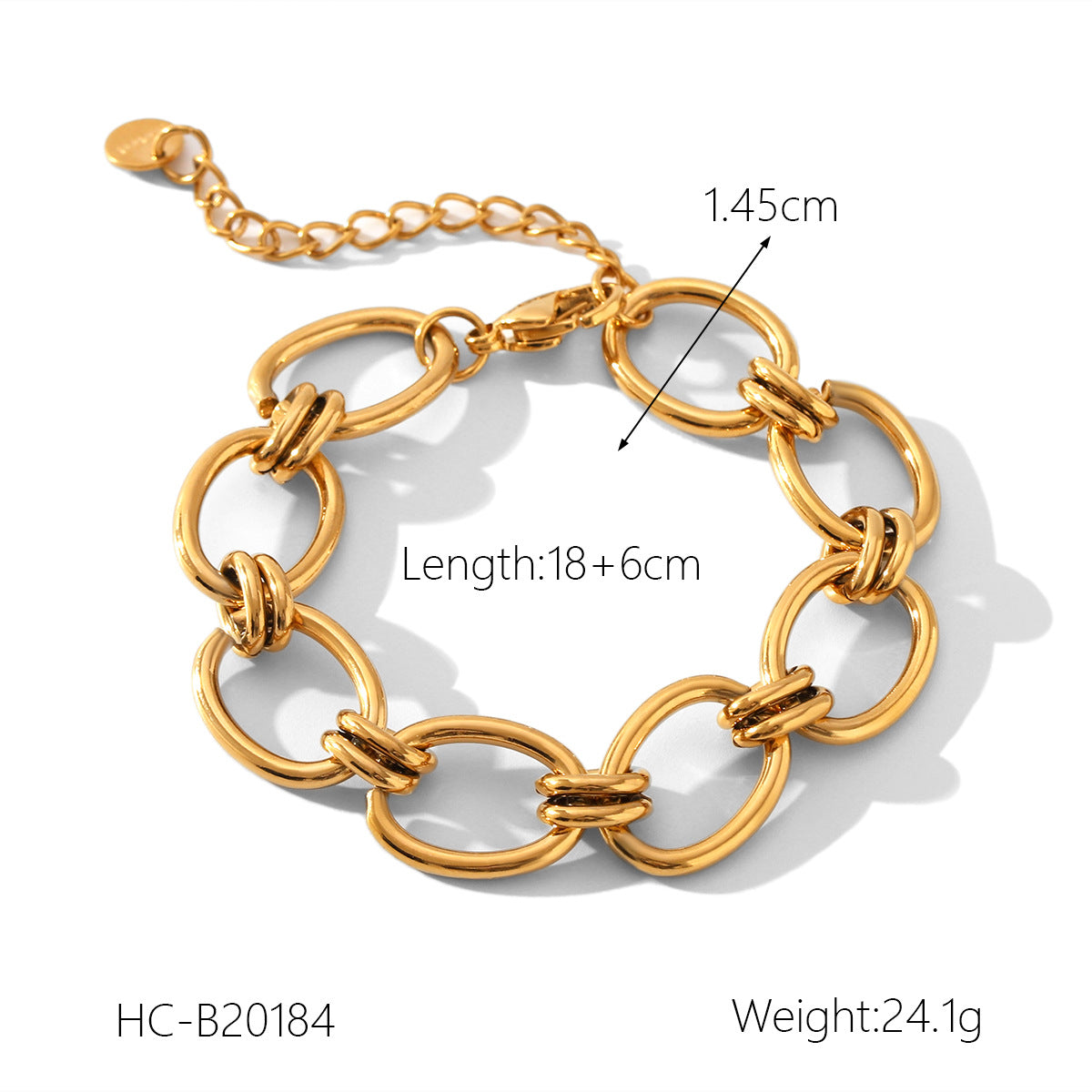 Wholesale Hot Selling 18K Gold Plated Bracelet Stainless Steel Bracelet Female INS Style Fashion Ball Ball Chain Handmade Chain Jewelry