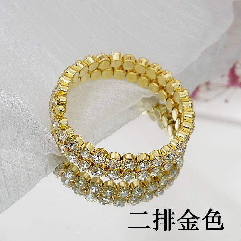 Wholesale Entangled Fashion Trendy Rhinestones Bracelet