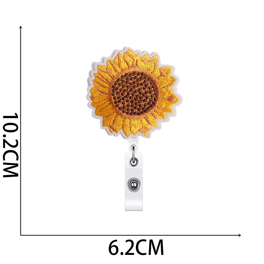 Wholesale Sunflower Easy Pull Buckle Embroidered Cloth Sticker