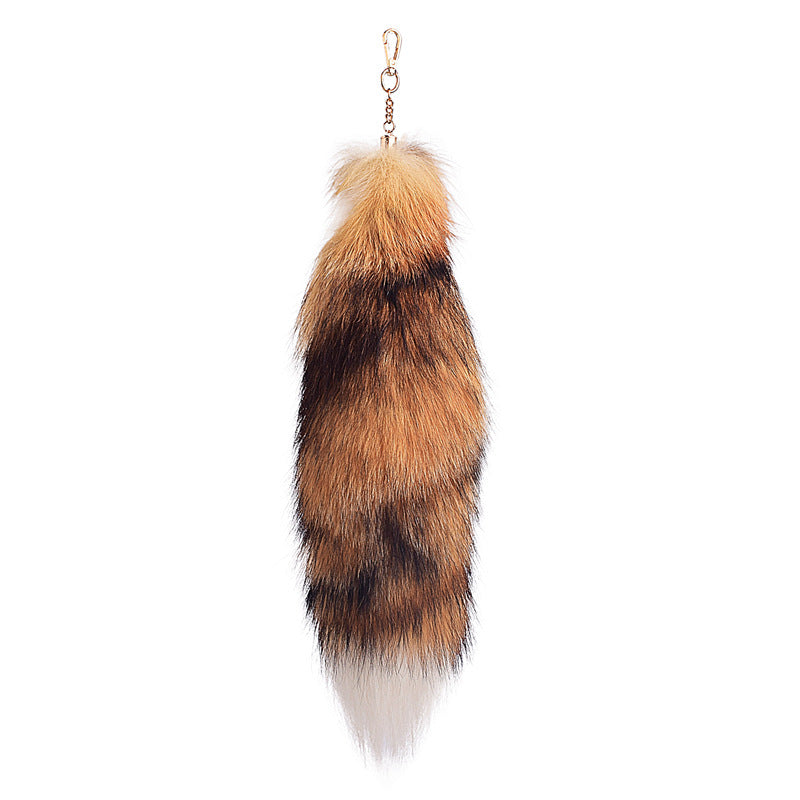 Wholesale of Oversized Fox Hair Pendant Keychains