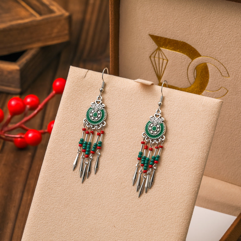 Wholesale Small Short Bohemian Vintage Round Bead Earrings