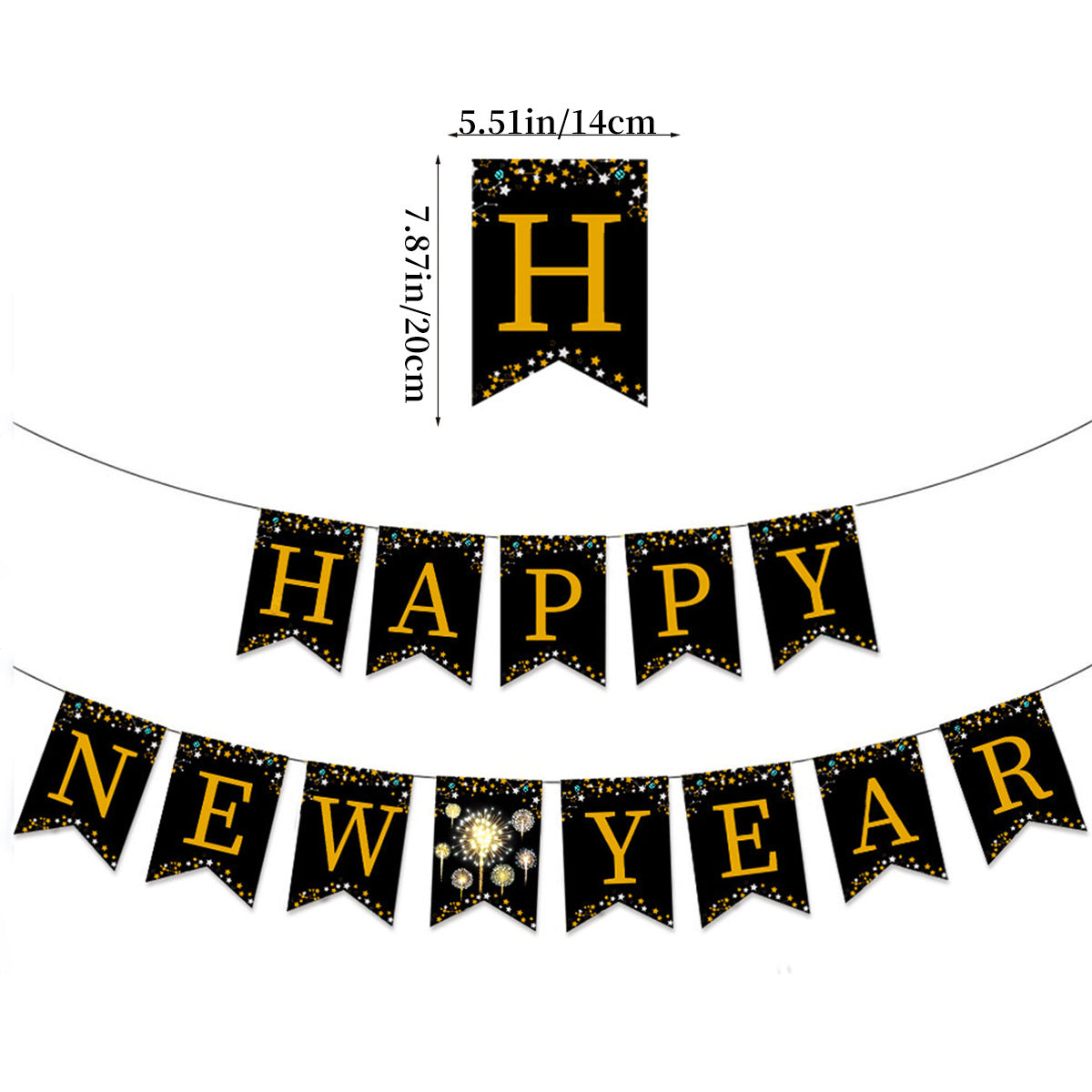 Wholesale 2024 Paper New Year Happy Banner