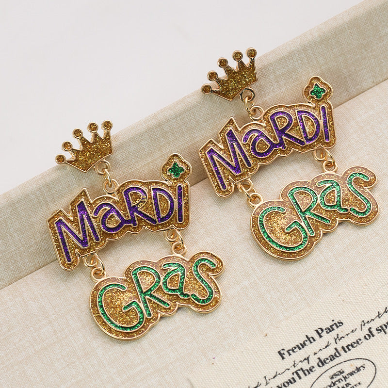 Wholesale Carnival Color Niche Design Sense Earrings for Women