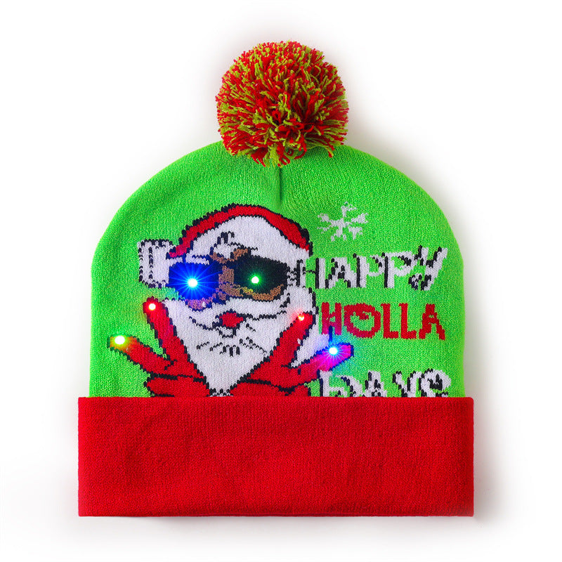 Wholesale Christmas hat  colorful woolen hat