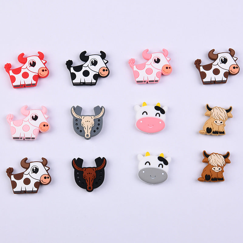 Al por mayor de 50 piezas de dibujos animados de dibujos animados PP de silicona