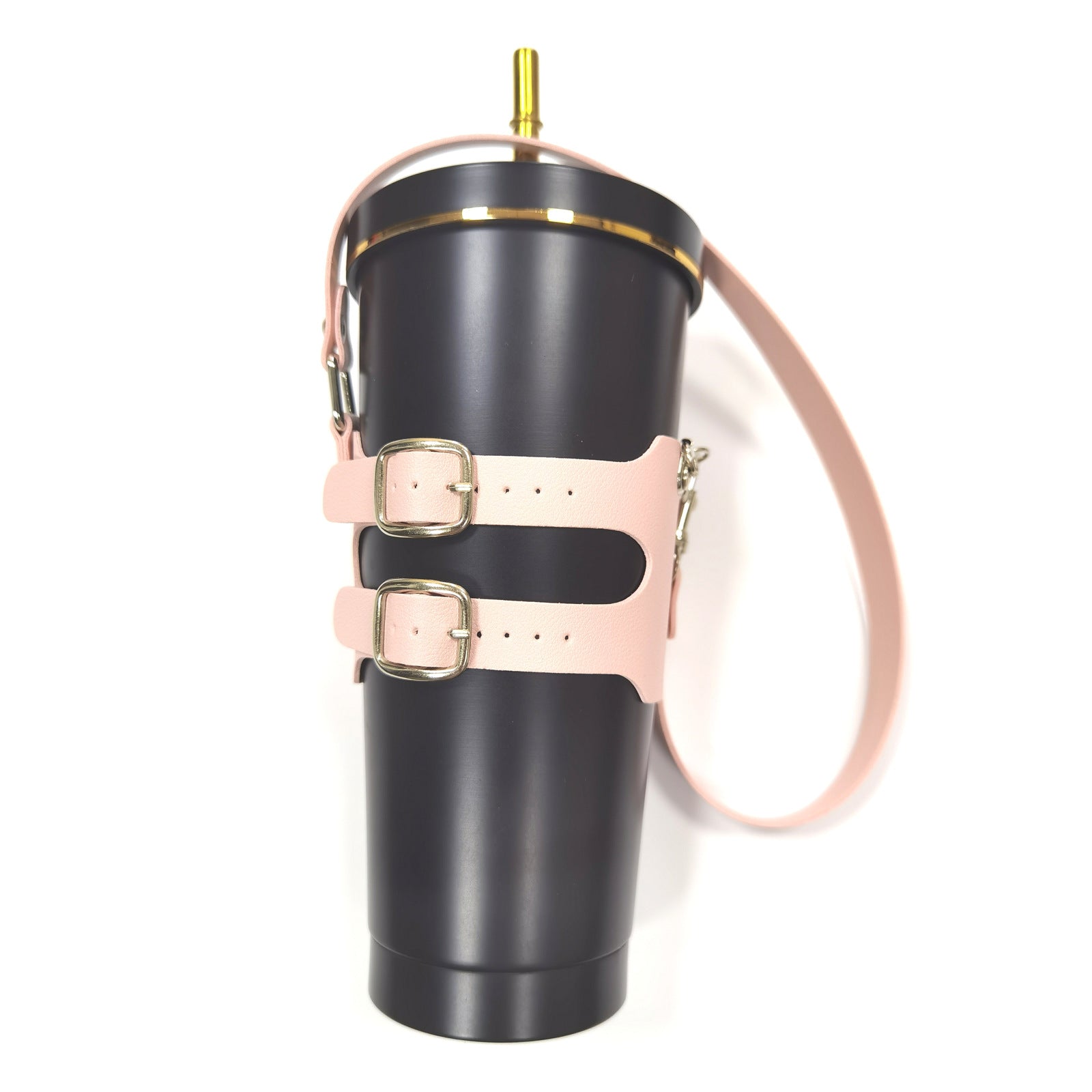 Wholesale Adjustable PU Leather Non-slip Insulated Cup Holder